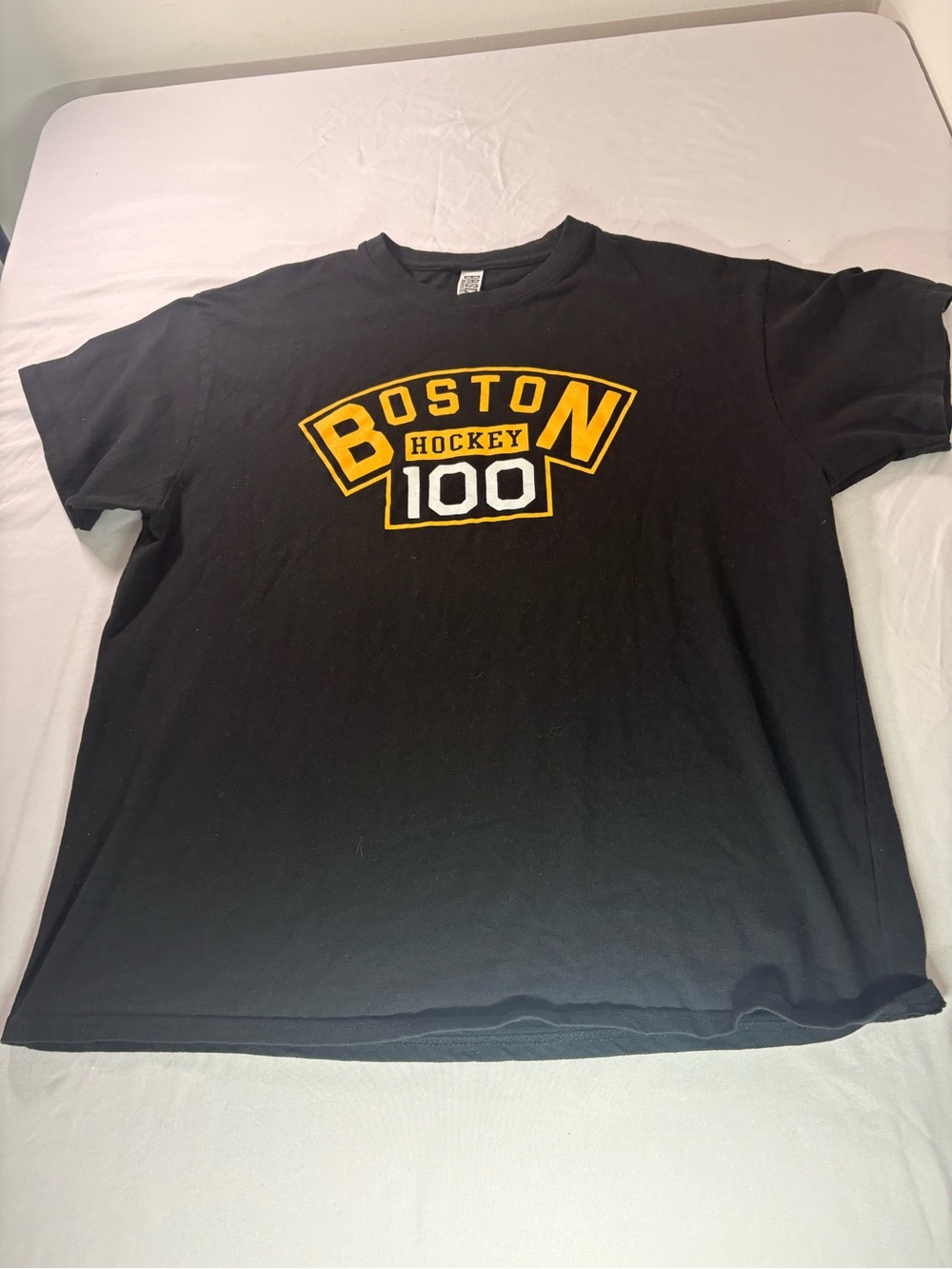 Black Boston Hockey 100 Graphic Tee